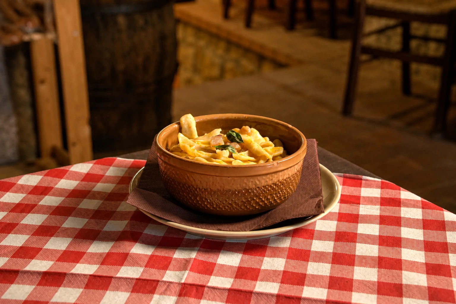 Cortecce con zucchine e guanciale